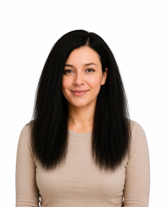 Kinky Straight Silicone Skin Medical Wig