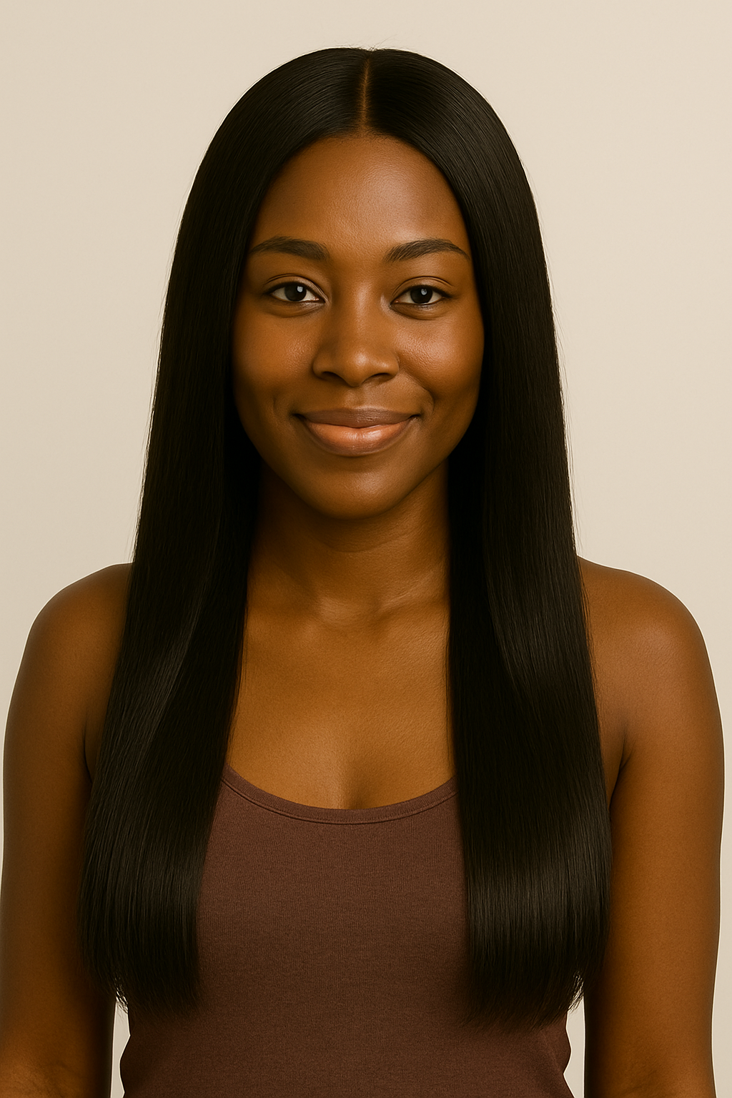 Straight Skin Polyurethane Medical Wig