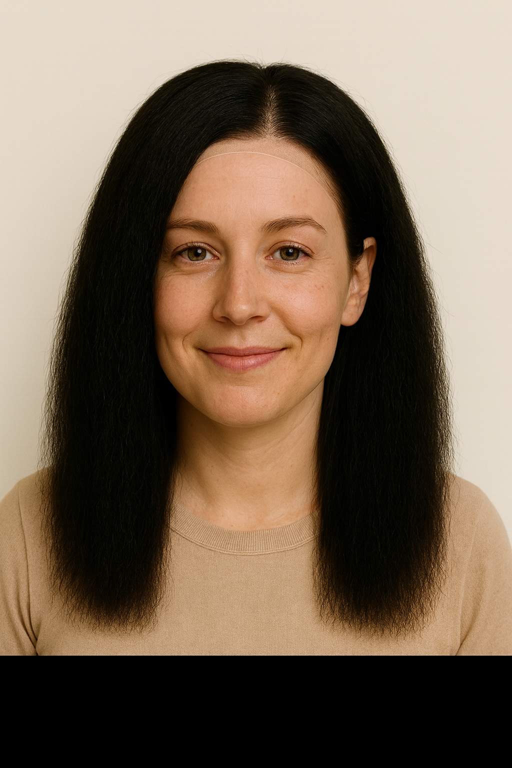 Kinky Straight Silicone Skin Medical Wig