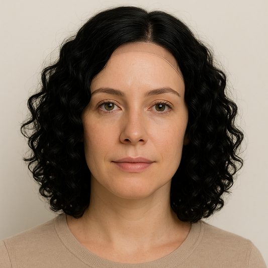 Curly Mono Lace Front PU Medical Wig